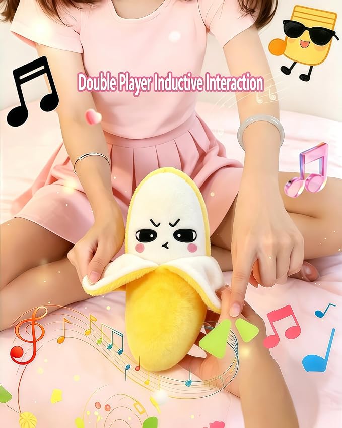 Baby Musical Sensory Toy,nteractive Musical Plush Toy with Sounds，Sensory Activity Learning Educational Kid Toy,Fun Christmas and Birthday Gifts Suitable for Multiplayer interaction (Yellow Banana)