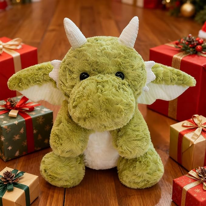 SUSULF Little Flying Dragon - Cute Stuffed Animal Plush Toy - Adorable Soft Dragons Toy Plushies and Gifts - Perfect Present for Kids (Green,7.87in/20cm)