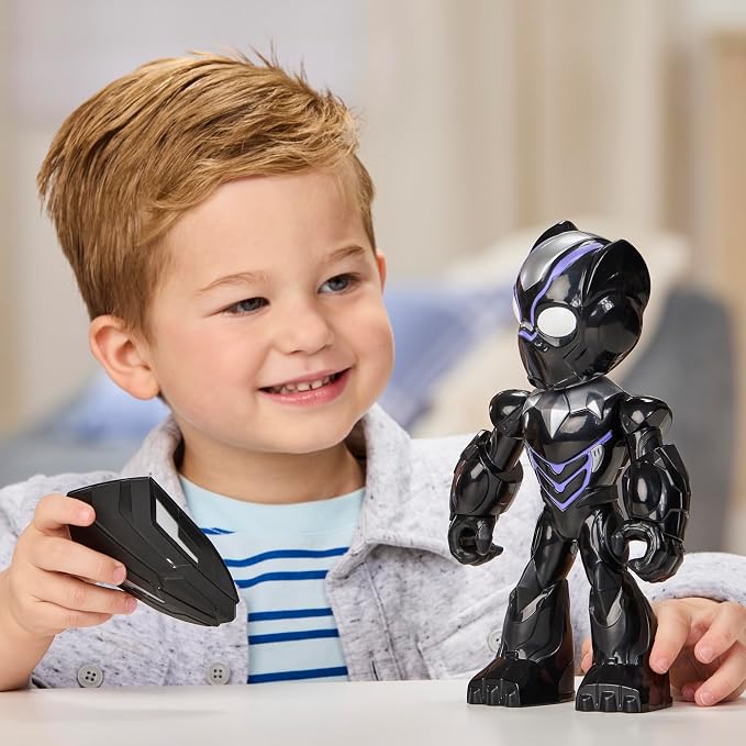 Marvel Iron Man and His Awesome Friends Supersized Black Panther Action Figure, 9-Inch (22.8 CM) Super Hero Toys for Kids, Ages 3+