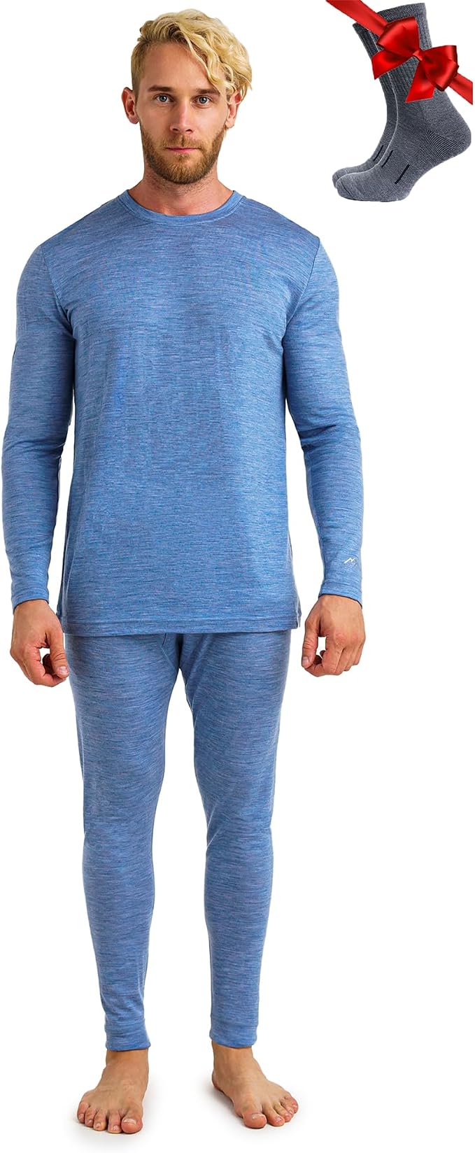 Merino.tech Merino Wool Base Layer Mens Set - Heavyweight, Midweight, Lite Merino Wool Thermal Underwear For Men Top, Bottom