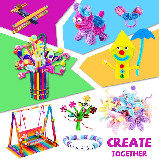 Itopstar Arts and Crafts Kit for Kids, Science Kits for Kids Age 5-7, Craft Kits and Art Supplies, Gifts for 5 7 9 Year Old Girls, Crafts for Kids Ages 4-8 8-12