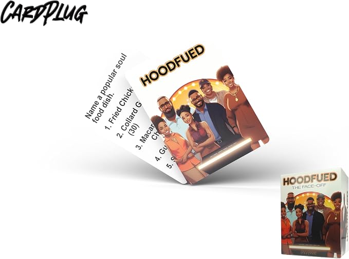 HoodFued : The Ultimate Family Trivia Card Game - A Culture-Centric Game That Brings Friends and Family Together for Fun and Knowledge and More Fun Than The Hood Charades Game for Family or Tabu