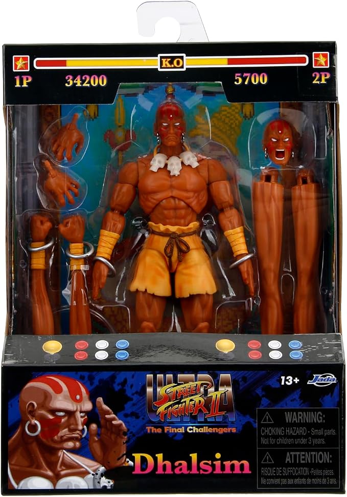 Jada Street Fighter 6" Dhalsim Action Figure, Toys for Kids and Adults