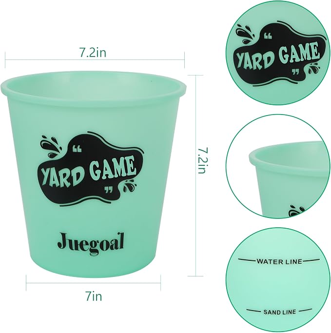Juegoal Outdoor Giant Yard Pong Game Set Outdoor Toss Game Throwing Game for Beach, Camping, Lawn and Backyard