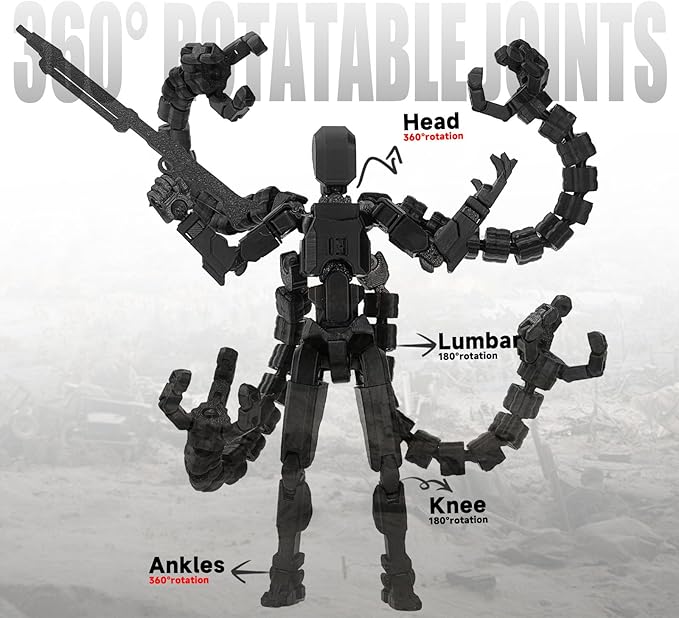 T13 Already Assembled Action Figure Accessories,T13 Multi-Jointed Movable,for Collectors Desktop Decorations t-13 Movability 3D Printed Toys