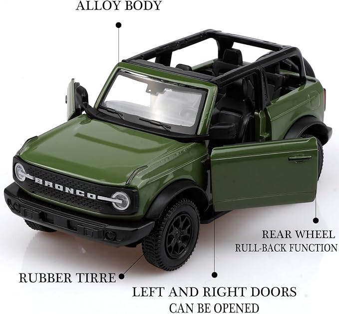 TOKAXI 1/36 Scale Ford Bronco Diecast Car Models,Pull Back Vehicles Ford Toy Cars,Cars Gifts for Boys Girls