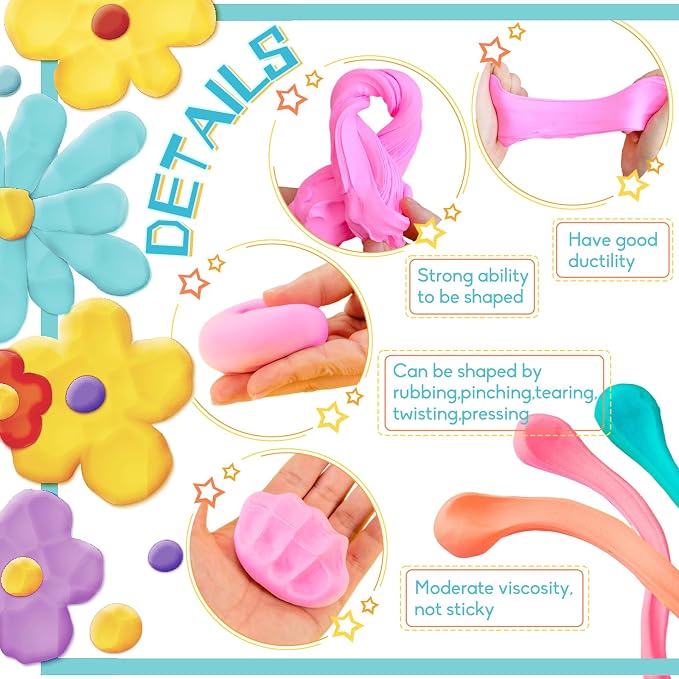 Air Dry Clay 36 Colors,Magic Clay Modeling Clay,DIY Molding Magic Clay