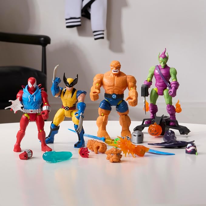 SPIDER-MAN MixMashers Marvel Scarlet Spider Custom Mix-and-Match Action Figure & Accessories, 5-Inch-Scale (12 cm) Super Hero Toys for Kids Ages 4+