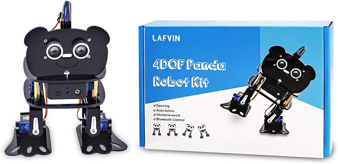 LAFVIN DIY 4-DOF Panda Robot Kit Programmable Dancing Robot Kit Support Android APP Control Compatible with Arduino IDE