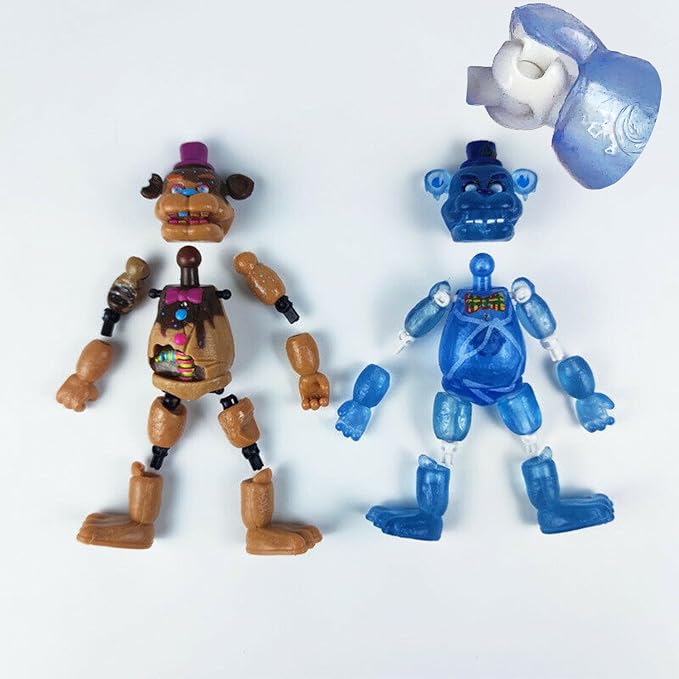 Toysvill Inspired by Five Nights at Freddys | Chocolate Collection | Freddy's Action Figures Toys (FNAF) Set of 6 pcs [Rockstar & Chocolate Freddy, Bonnie, Chica, Easter, Freddy Frostbear]