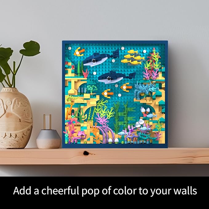 TG BLOCKS Micro Brick Ocean World Building Set, 3D Wall Art Home Office Decoration or Table Display, Creative Building Craft Set, Ideas Gift Building Toy for Adults,Teens Ages 8+ Kids