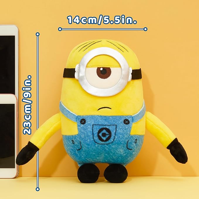 MINISO 9'' Minions Stuffed Animals Plush Toy (Stuart), Kawaii Soft Cute Plushies for Kids Toys Boys Girls