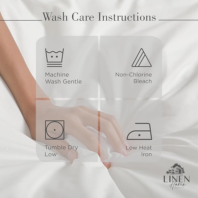 Linen Home 2-Pack Queen Sheet Set, 100% Cotton Percale Bedding, 8-Piece Value Bundle, Deep Pocket Cooling Bed Sheets for Hot Sleepers, Breathable & Crisp Hotel Quality, Long-Staple Cotton, Silver