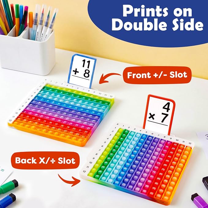 Torlam Math Board,12x12 Math Manipulatives Game Board,Multiplication Game Board,Multiplication,Division, Addition, Subtraction Games Toys for Kids, 1st, 2nd, 3rd, 4th, 5th, 6th Grade