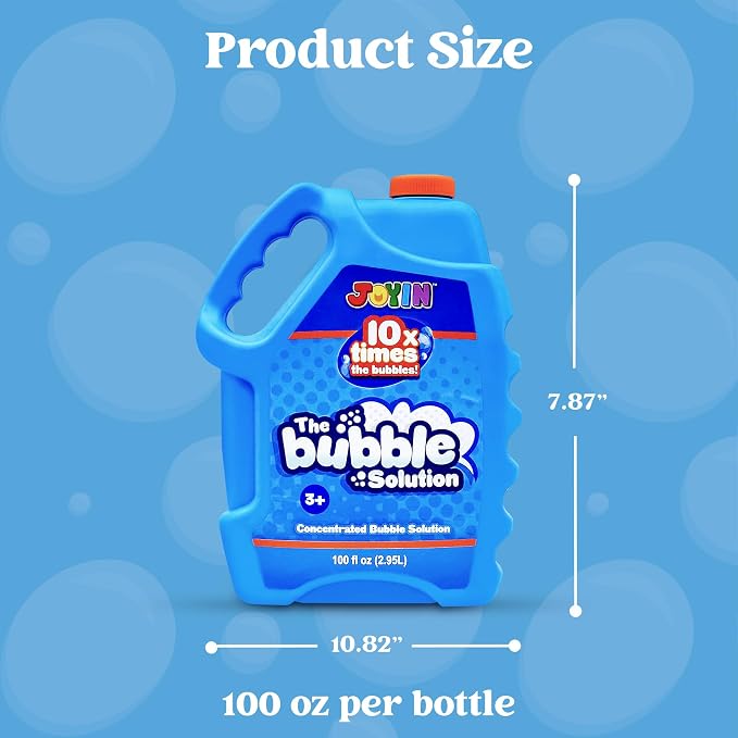 JOYIN 100 Oz Concentrated Bubble Solution (up to 8 Gallon) for Large Party in Summer Celebrations, Party Favor, Bubble Summer Toy, Classroom Prizes, Easter (Blue)