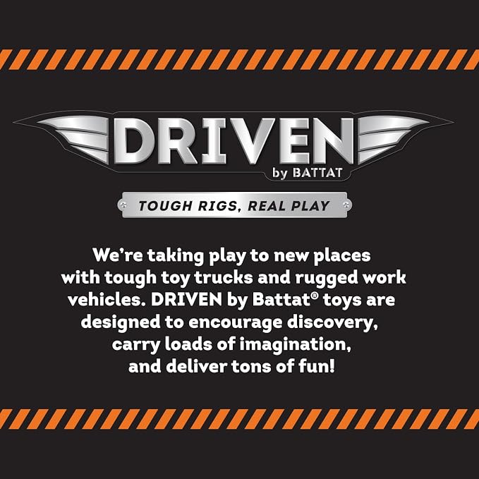 Driven by Battat – 7-Inch Police SUV Toy with Lights & Sounds, Rescue Vehicle for Boys & Girls, Durable Design, Realistic Details, 3+ Years Toy for Kids