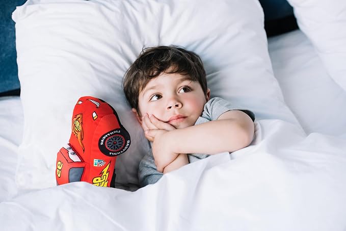 Jay Franco Disney Pixar Cars Lightning McQueen Kids Plush Pillow Buddy, 19 Inch - Super Soft Polyester Microfiber, Stuffed Animal Fade Resistant, Non-Toxic, Gift for Kids (Official Licensed Product)
