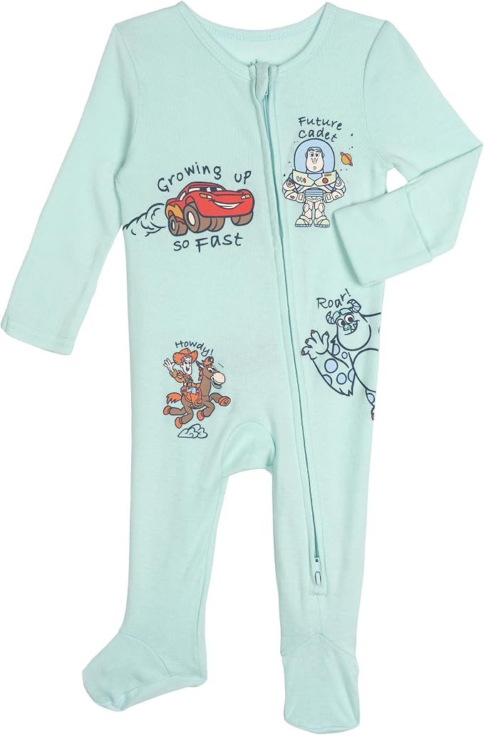 Disney Baby Boys' 2-Pack Footed One-Piece Sleep N' Play Newborn to Infant