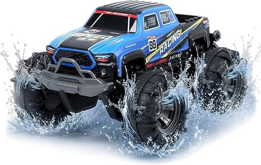 QXHOL Waterproof Monster Truck Gesture RC Car, 4WD Amphibious Hand Controlled Remote Control Toy for Kids, All-Terrain Off-Road Vehicle for Boys Ages 6-7 8 9 10 11 12 Year Old, Present