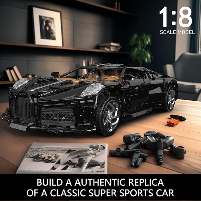 Mould King 13163 MOC Sports Car Building Kits, Remote/APP Control 4688 Pieces Super Car Model Block Sets, Collectible Set for Adults, Christmas and Birthday Gifts