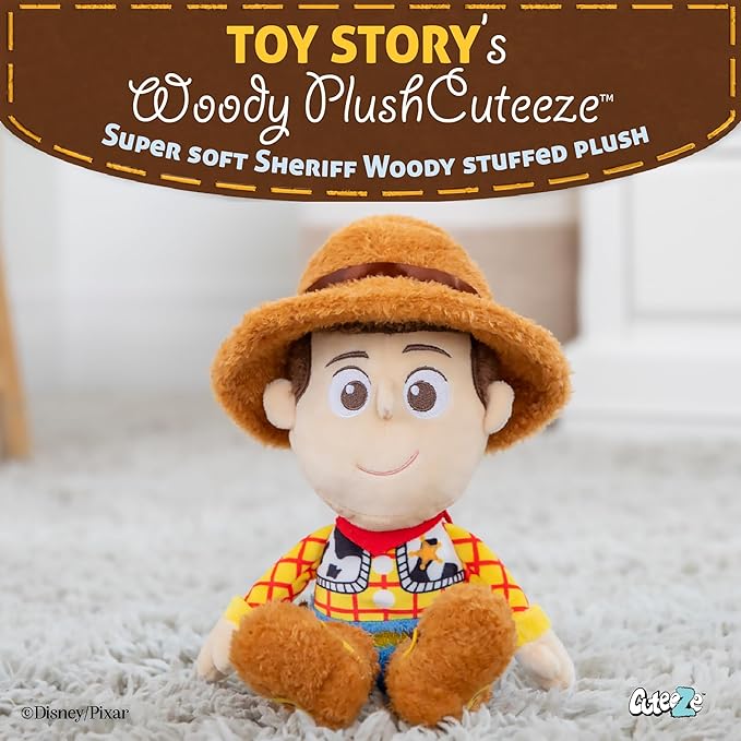 Kids Preferred Disney Pixar Toy Story Woody Extra Soft Plush Stuffed Animal Toy for Baby and Toddler Boys and Girls 12 Inch Size Plush