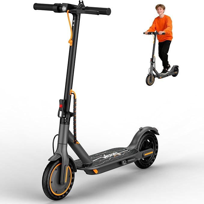 WERHY Foldable Kids Electric Scooter, 350W Motor, Max 12/16Miles Long Range, 19 MPH Max Speed, 8.5" Solid Tire, Lightweight Foldable E-Scooter with Dual Braking, Digital Display, Cruise Control