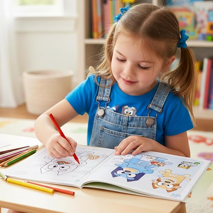 Bluey Ultimate Coloring and Activity Book Set - Coloring Bundle for Kids Coloring Pages, Mess Free Coloring, Stickers, More | Jumbo Bluey Coloring Books 4-8, 3-5, 8-12