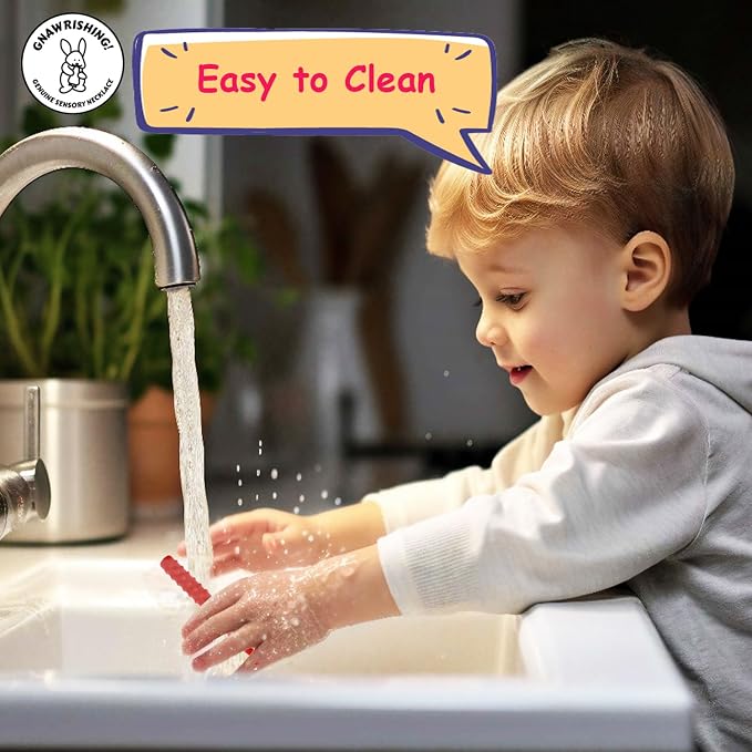 Chew Necklaces for Sensory Kids 8Pcs Cylinder Shape Sensory Chewy Toys for Autism Girls and Boys, ADHD Toddler, Adult