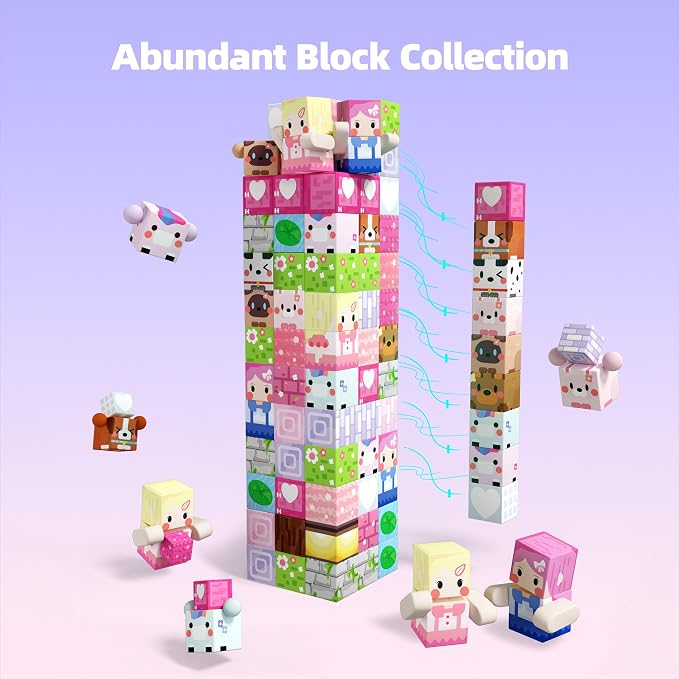 GobiDex Magnetic Blocks Kid Building Toys for 3+ Years Old Girls, STEM Sensory Gifts for Princess, Kids Magnets Build MagWonder World Game for Toddler