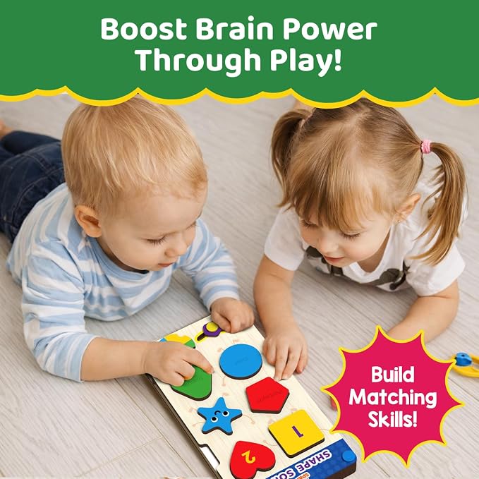 Smartivity Shape Sorter Learning Kit for Toddlers | 12 Shape Pieces + 10 Challenge Cards | Teaches Colors, Shapes, Numbers & Emotions | Montessori Toy for Boys & Girls Ages 2, 3, 4 Years