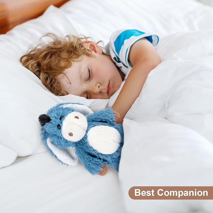 SuzziPals Heatable and Coolable Donkey Stuffed Animals, Microwavable Stuffed Animal Heating Pads for Soothing, Lavender Scent Donkey Plush for Discomfort, Plushies Gift for Kids & Aldults