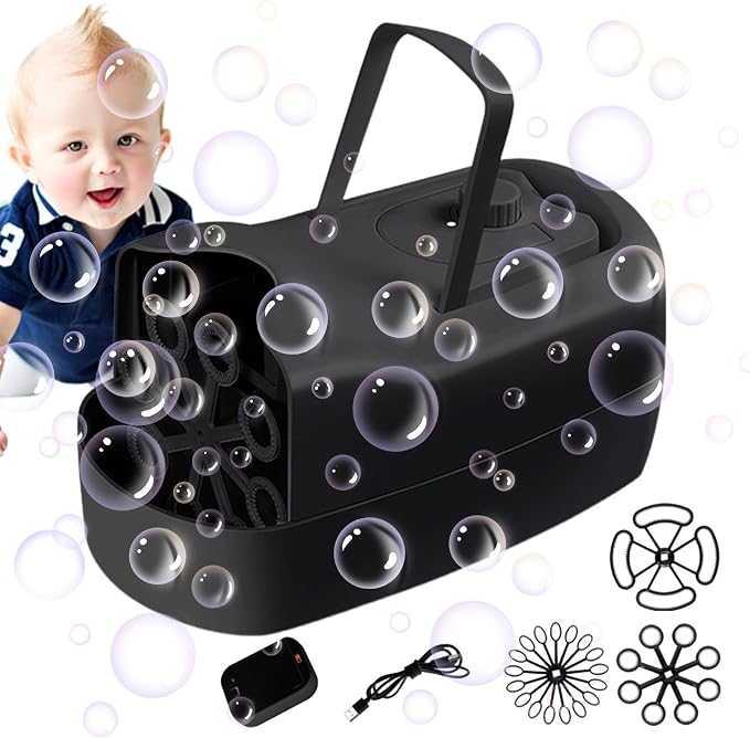 Bubble Machine Wedding,Blowing Foam Sprayer | Bubble Blowing Machine | for Boys Girls Shower Bath Christmas Birthday Easter Party Outdoor