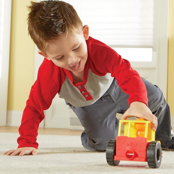 Learning Resources 1-2-3 Build It Construction Crew - Take Apart Construction Toys, Toddler Excavator Toy, Kids Dump Truck Toy, Tractor Toys for Kids 3-5, Building Sets for 4 Year Olds