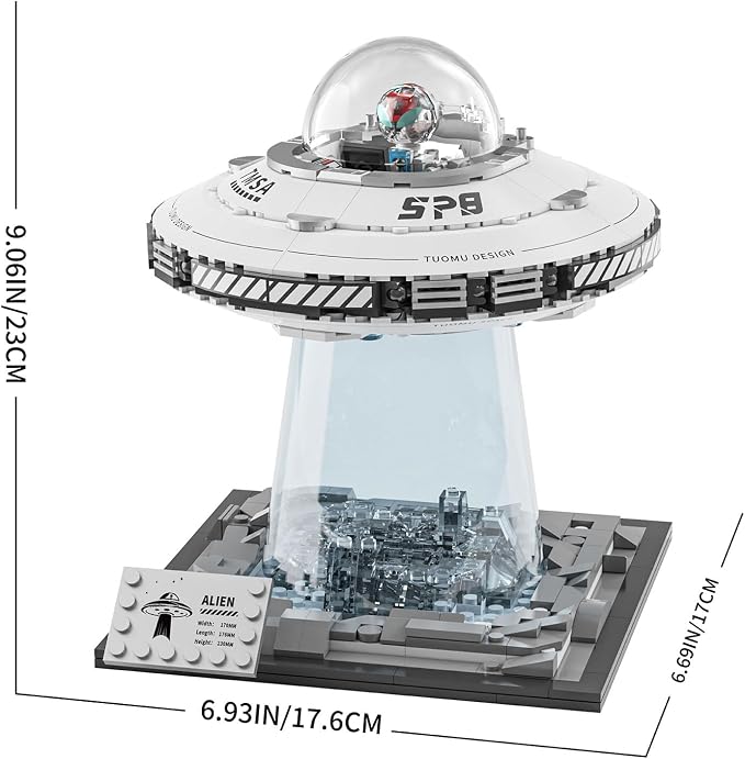 UNCLE BRICK Space UFO Spaceship Building Sets, Galaxy Interstellar Spaceship Sets,Collection Creative Star Spaceship Building Kit for Animation Fans,for Boys and Gril Age 8-12