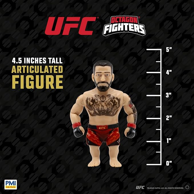 P.M.I. UFC 4.5-Inch Articulated Action Figures Legendary Fights 2-Pack Mystery Assortment – Includes 2 Fighters, Accessories and Championship Belt | Official UFC Collectible by PMI – Random 1 of 3