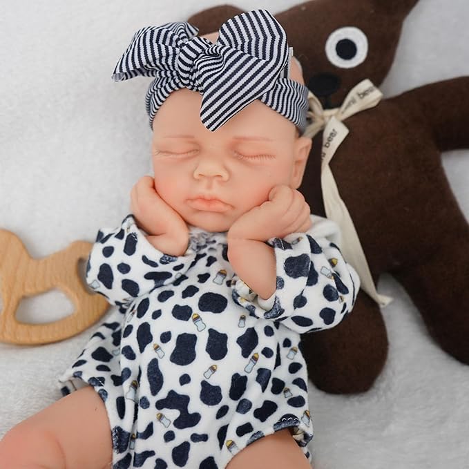 Boy 12 Inch, Full Body Silicone Baby Doll, Reborn Baby Dolls Silicone Full Body, Not Vinyl, Posable Newborn, Realistic Baby Doll