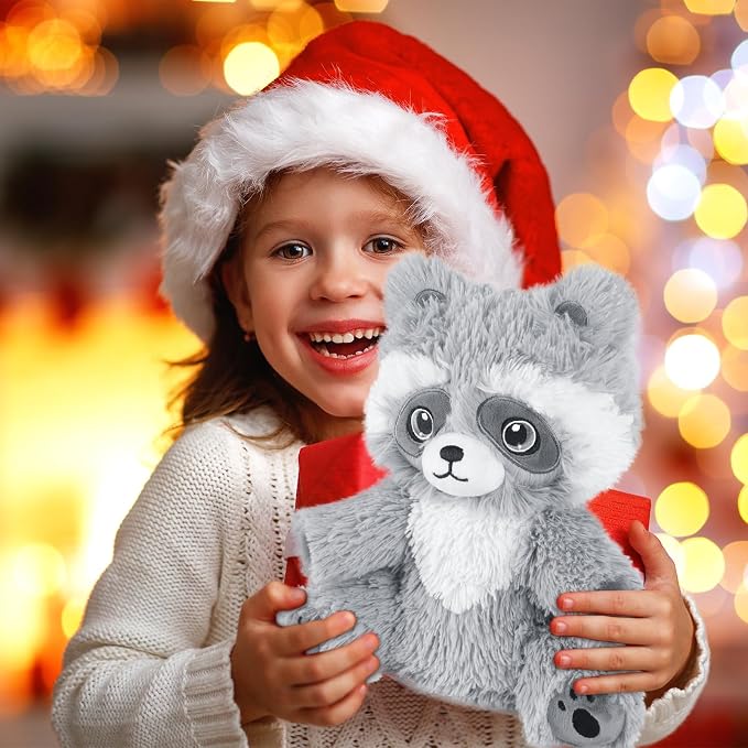 SuzziPals Heatable & Coolable Raccoon Stuffed Animal, Microwavable Heating Pad Plushies for Soothing & Relaxation, Heated Stuffed Animals with Lavender Scented, Raccoon Gifts
