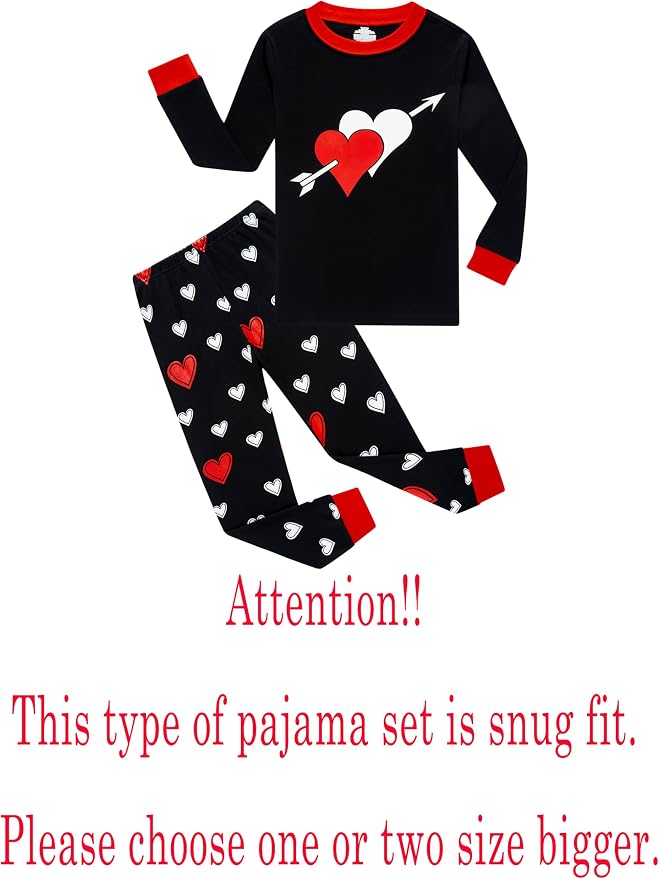 Family Feeling Kids & Toddler Boys Pajamas 2 Piece Pjs Set 100% Cotton Sleepwear