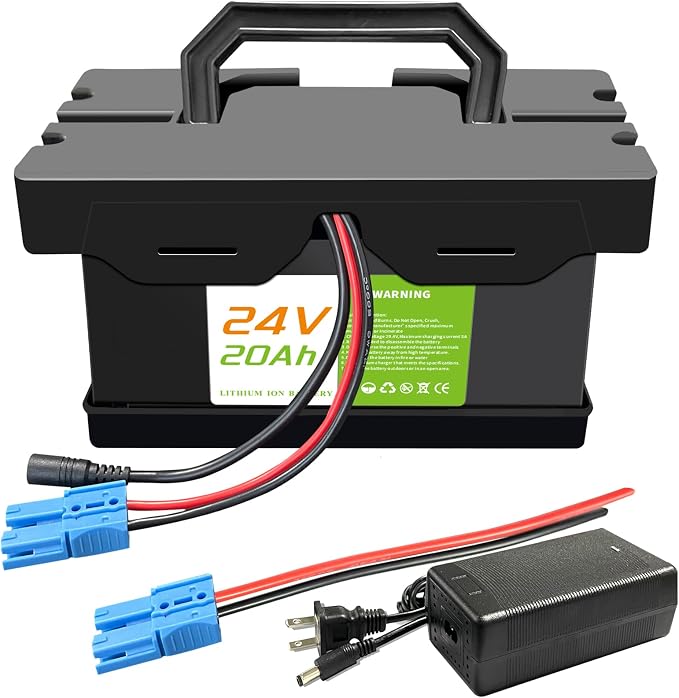24V 20Ah Battery for Ride-On Cars & Toys, More Power for Dynacraft Realtree 24V UTVs- Lightweight & Long-Lasting, with 2A Fast Charger (24V20Ah)