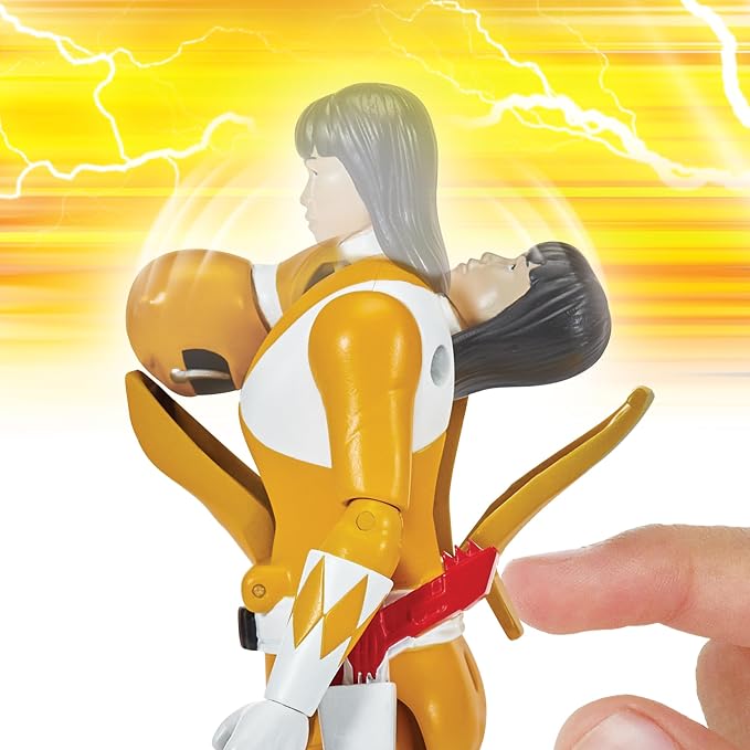 Power Rangers Mighty Morphin Re-Ignition - Auto-Morphin Yellow Ranger Action Figure by Playmates Toys