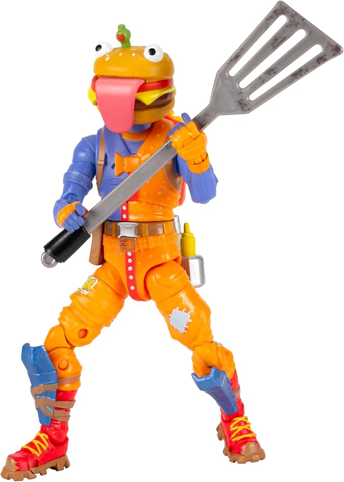 Fortnite Legendary Beef Boss - 6-inch Articulated Figure with Harvesting Tool, Back Bling, and Code for Bonus Virtual Item