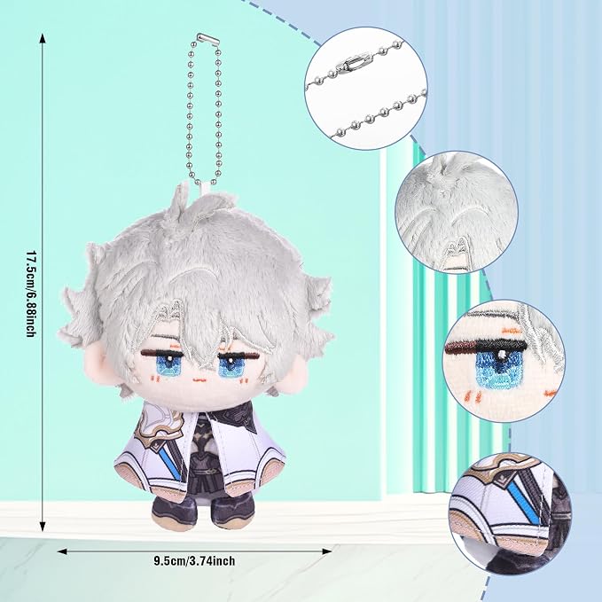 UTIEHD Anime Game HSR Character Keychain Pendant, 4 Inch Collectible Figure for Backpacks Bags and Keys for Fans
