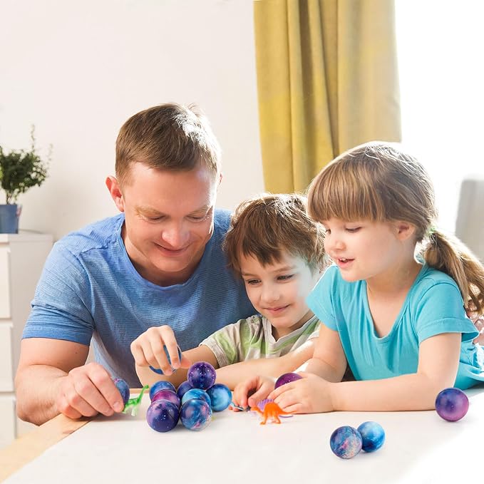 Hooqict Mini Galaxy Stress Balls 25 Pack Foam Stress Ball Space Party Favors Small Soft Squeeze Ball for Kids Adults Stress Relief Toy Goodie Bag Stuffers Gift Bag Fillers School Classroom Prize