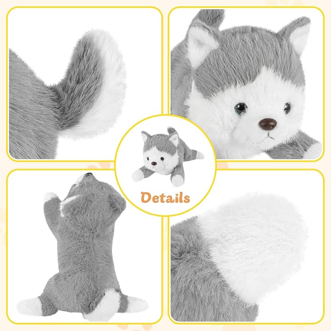 19Inch 3 Pounds Dog Weighted Stuffed Animals, Cute Realistic Puppy Stuffed Animal, Sensory Comfort Plush Throw Pillow Toy, Dog Plush Gift for Adults Kids Youth