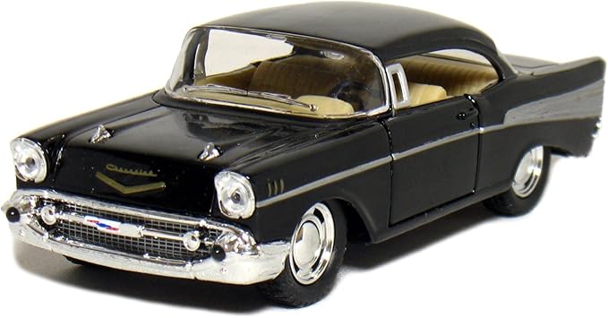 KiNSMART 1957 Chevy Bel Air Coupe 1:40 Scale 5" Die Cast Metal Classic Toy Car (4Set)
