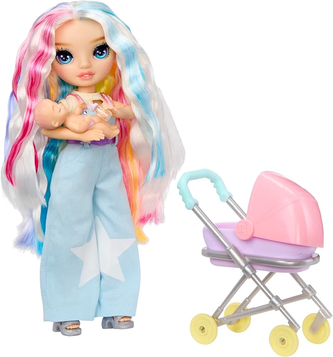 Rainbow High Jr. High Bestie Babysitters – Amaya Raine, 9” Fashion Doll