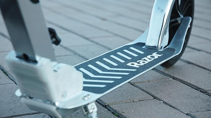 Razor A5 DLX Kick Scooter for Kids Ages 8+ - 8" Urethane Wheels, Foldable, Anti-Rattle Handlebars, for Riders up to 220 lbs