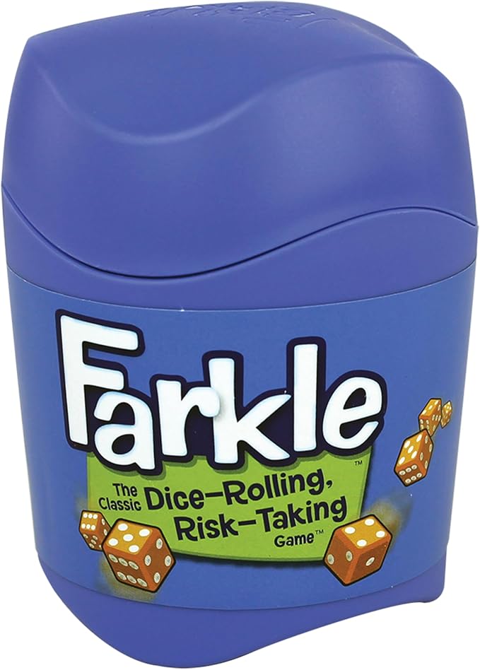 Farkle Classic Dice Game – Kids, Family Games, Travel Game, Adult Games, Board Game, Dice Cup, Summer Toys, Dice Set, , Ages 8+