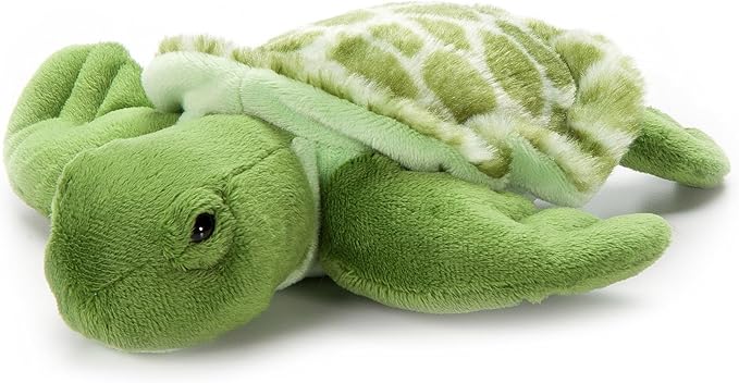 The Petting Zoo Sea Turtle Stuffed Animal Plushie, Gifts for Kids, Scoopz Sealife Animals, Green Tortoise Plush Toy 8 Inches
