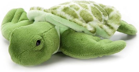 The Petting Zoo Sea Turtle Stuffed Animal Plushie, Gifts for Kids, Scoopz Sealife Animals, Green Tortoise Plush Toy 8 Inches